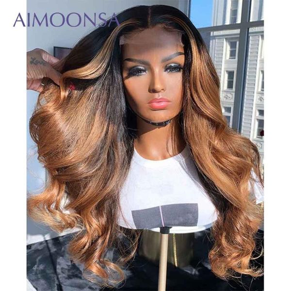 

lace wigs 1b 30 front human hair honey blonde wig 13x4 frontal body wave 150% remy, Black;brown