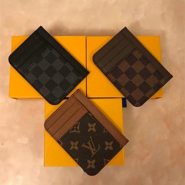 

2020 famous leather men women leather wallet pu leather long wallet coin pocket card holders with box lv louis vuitton, Red;black