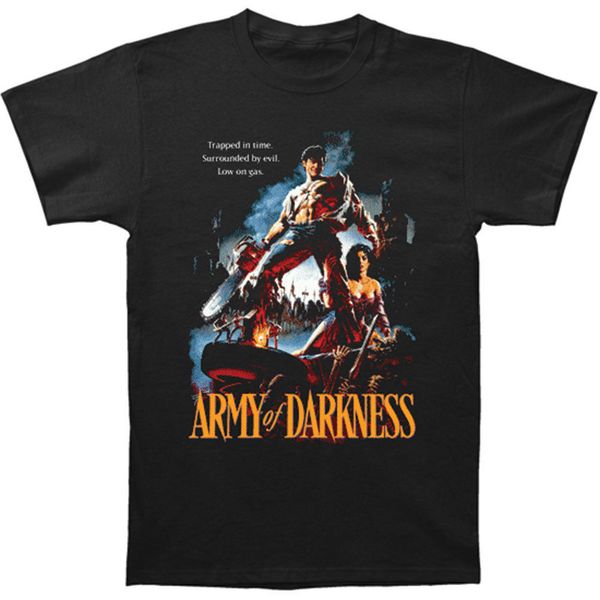 

army of darkness мужского trapped in time футболка blacknew t shirt весна-лето