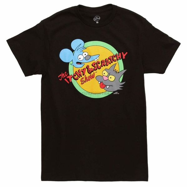 

the itchy and scratchy show logo comedy classic cartoon graphic t-shirt