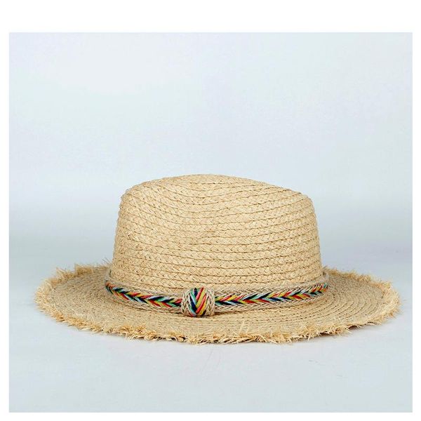 

fashion fashion women sun hat 100% raffia straw sun hat elegant lady wide brim panama fascinator beach sunhat size 56-58cm, Blue;gray