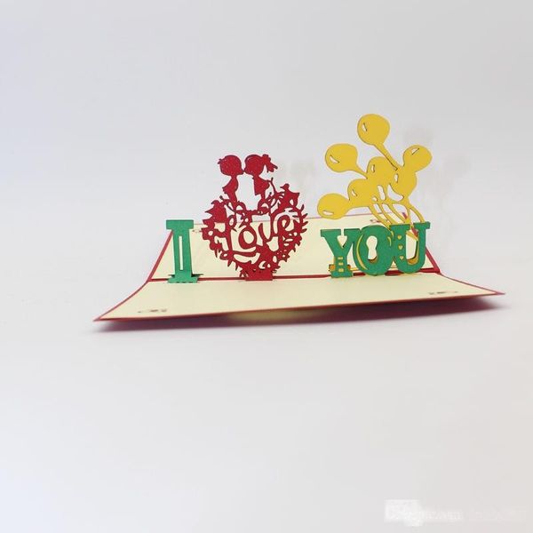 

i love you handmade creative kirigami & origami 3d pop up greeting cards for wedding valentine s day ing
