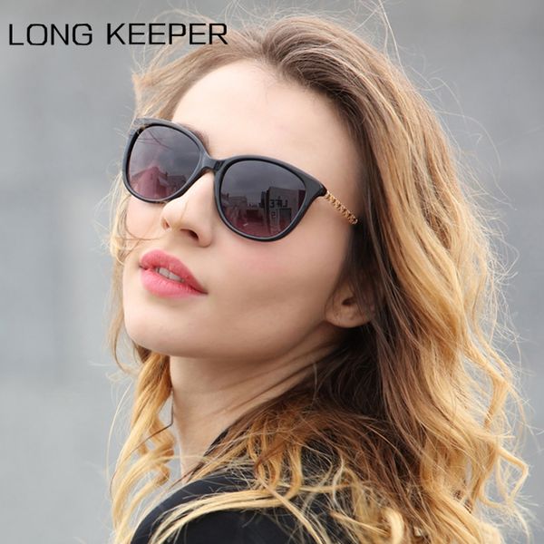

long keeper luxury cat eye sunglasses women brand designer gradient shades sun glasses female vintage big frame sunglass uv400, White;black