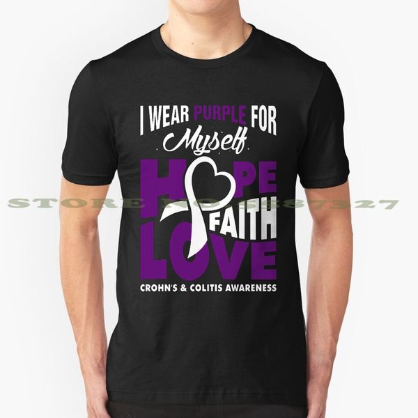 

wear purple for crohns and colitis awareness summer funny t shirt for men women
