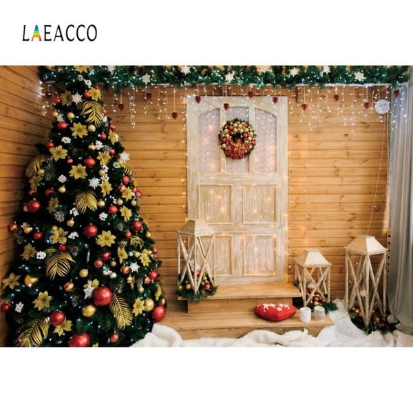 

background material po wooden board yard merry christmas tree bulb ball cozy party decor child pography backdrop for studio