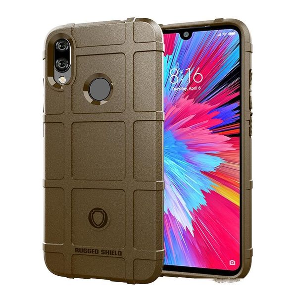 

full coverage shockproof soft silicone case armor matte cover anti knock shell for redmi note 7s heavy duty army style