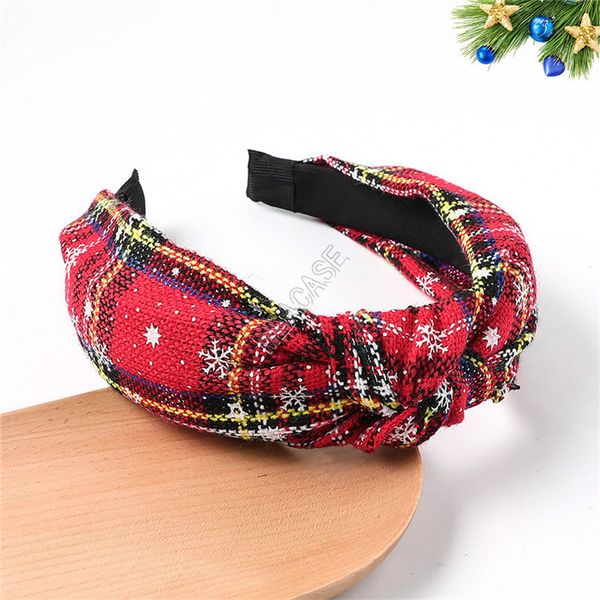 

женщины большого лук узел hairband non-slip зубы bands волосы обруч снежинка крест узел волосы рождество красного плед тюрбан глава палантин, Slivery;white