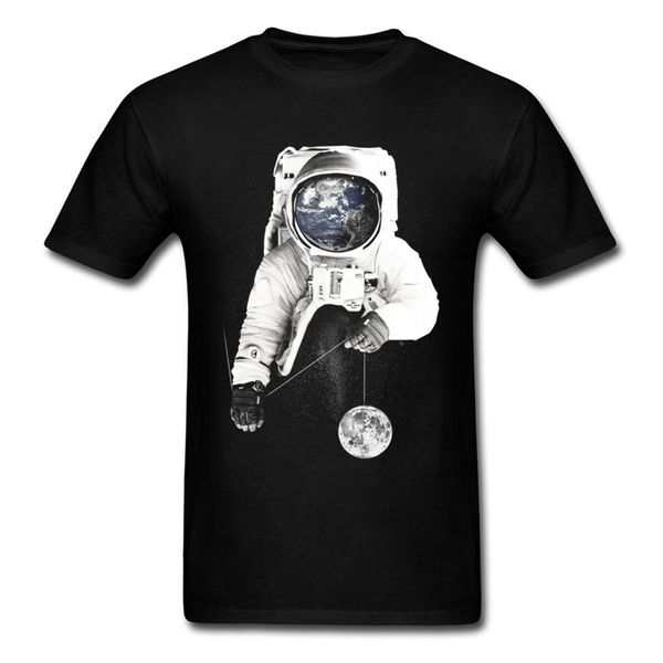 

astronaut yo-yo moon 2018 earth shirts designer o neck custom short sleeve cotton men t shirts birthday tee shirt wholesale