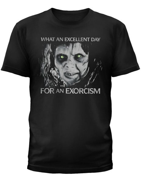 

new nwt the exorcist black t-shirt, an excellent day for an exorcism retro o neck tee shirt