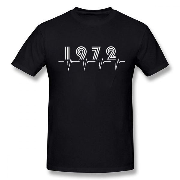

1972 heartbeat t-shirt fashion funny birthday cotton short sleeves t shirts causal o-neck tees hip hop oversized