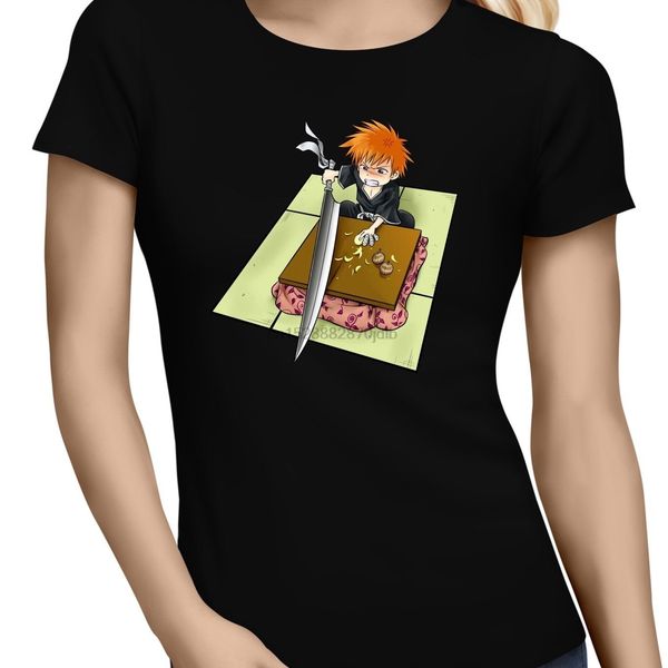 

bleach ichigo with his zanpakuto parody women t-shirt - funny manga t-shirt cartoon t shirt men new fashion tshirt