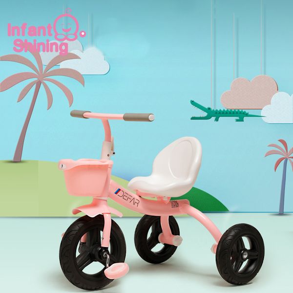 

infant shining baby balance bike children walker kid tricycle ride on toys three wheel scooter portable foot pedal for 3-7y