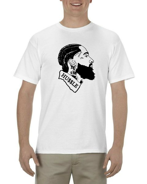 

custom nipsey hussle face t-shirt black white shirt t shirt men tees brand clothing funny