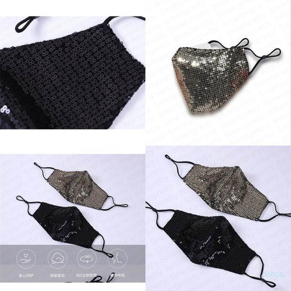 

2021sequins mask glitter protective mermaid pm2.5 dustproof mouth cover washable reuse face ma ij8e