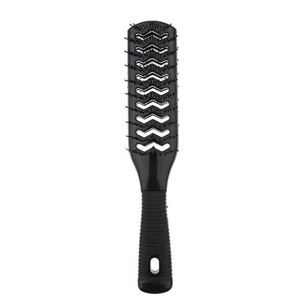 

2 side vented 9 row styling hairbrush der comb for wet dry long hair, Silver