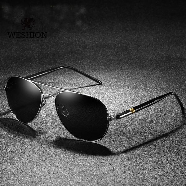 

weshion oval sunglasses men polarized pilot brand designer classic shades driving fishing sun glasses 2020 uv40 zonnebril mannen, White;black