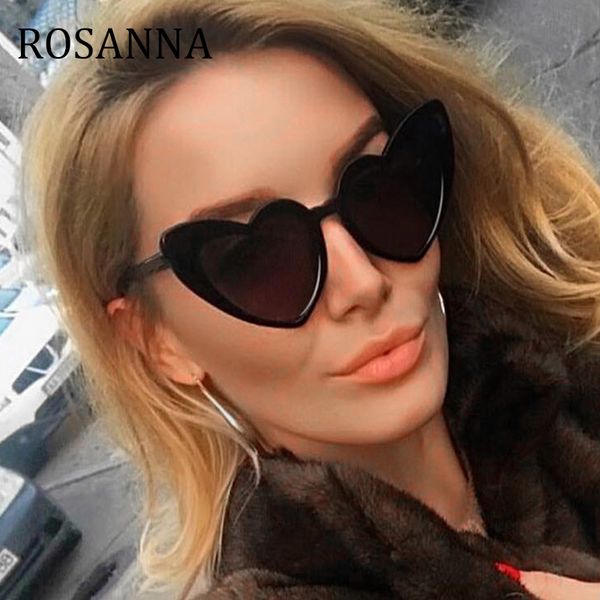

sunglasses rosanna heart women brand designer cat eye sun glasses retro love shaped ladies shopping sunglass uv400, White;black