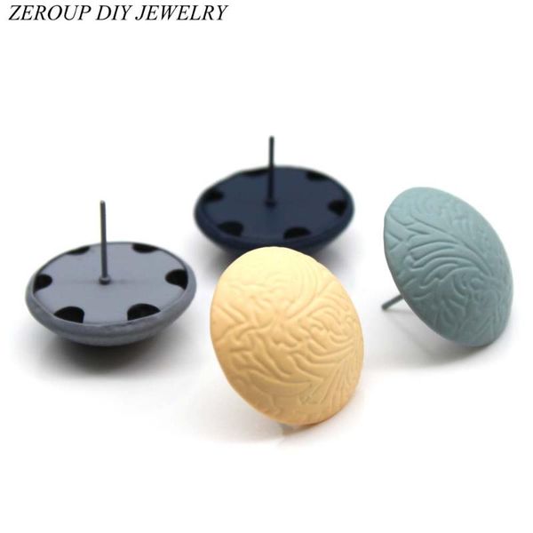 

zeroup round shape 4 colors stud earrings for women girl fashion lovely ear jewelry 10, Golden;silver