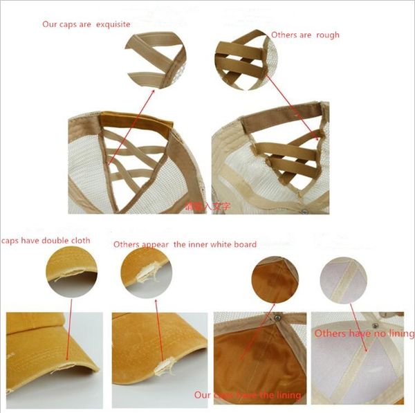 

hip casual hats caps baseball cap washed summer cotton sport snapback outdoor hat hop mesh sun visor plain ponytail vjcmn