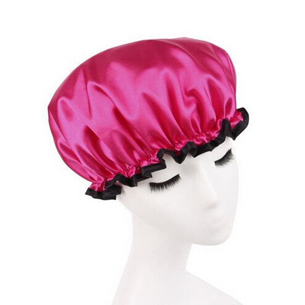

shower caps 18 colors to choose women colorful bath hair cover adults waterproof bathing cap