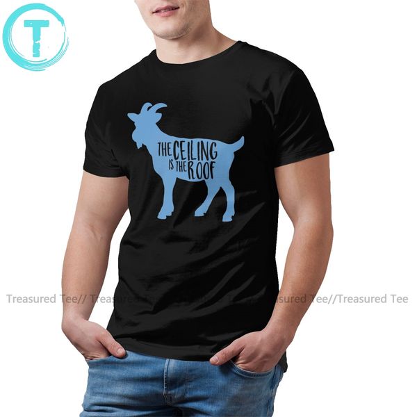 

goat t shirt the ceiling is the roof t-shirt male cotton tee shirt classic printed fun plus size tshirt