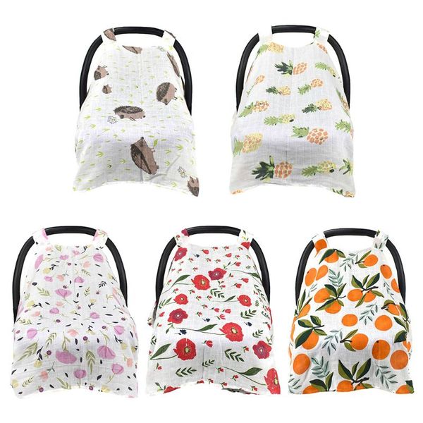 

muslin car seat cover baby carseat cotton gauze canopy lightweight breathable ca