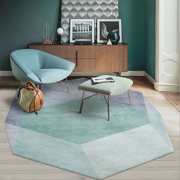 

carpets unique irregular geometric living room rug, nordic big size bedside carpet, green mixed decoration office carpet ,ground mat