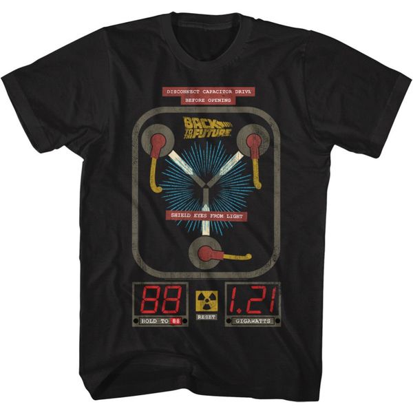 

2019 новый короткий рукав повседневные назад в будущем flux взрослых t-shirt графических тройники