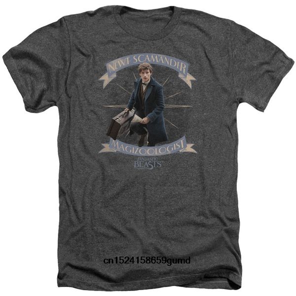 

смешные люди тенниска женщины новизна тенниску fantastic beasts тритон scamander взрослых heather 4 поли (1) t-shirt