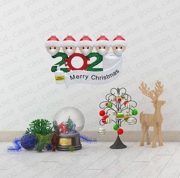 

рождество семья стикер карантин 2020 xmas орнамент мультфильм плакат с лицом маски снеговика wall window переводные картинки party favor под, Blue