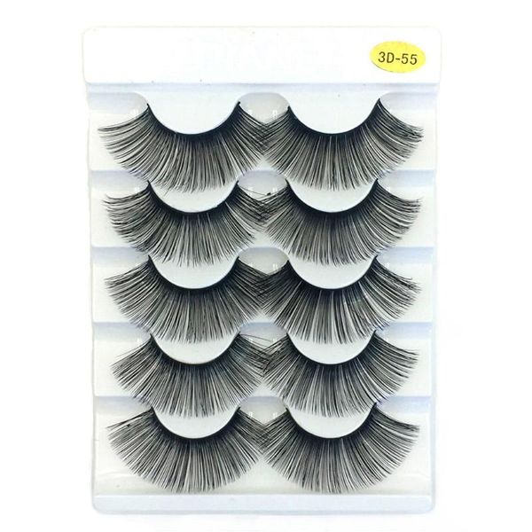 

makeup 5pair luxury 3d false lashes fluffy strip eyelashes long natural thick profissional party false eyelashes natural party