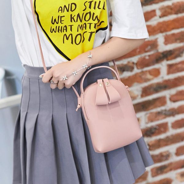 

fashion women female candy color one shoulder small messenger bag mobile phone bag purse for teenager girls a20