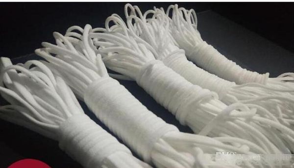 

3/4/5mm self-made elastic band elastic mask ear rope disposable environmental protection white round loose mask ear line fabric 7050