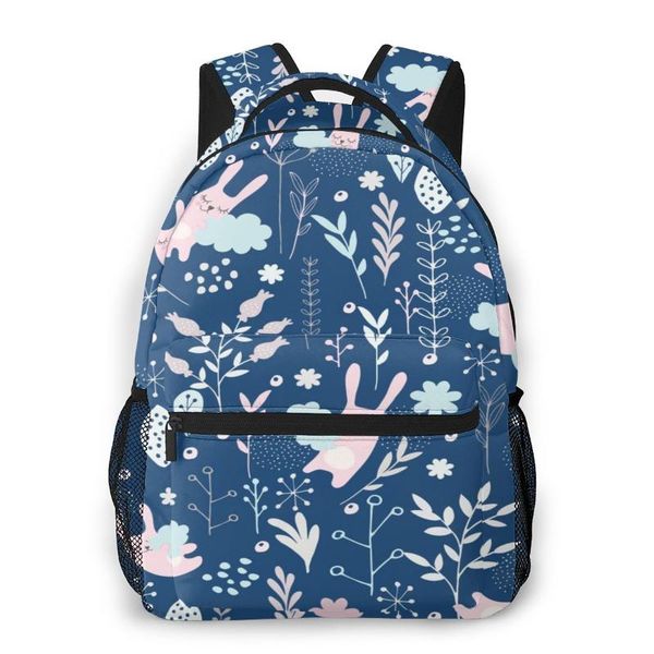 

mountaineering backpack pink rabbits sleeping on the blue clouds shoulder bags backpacks