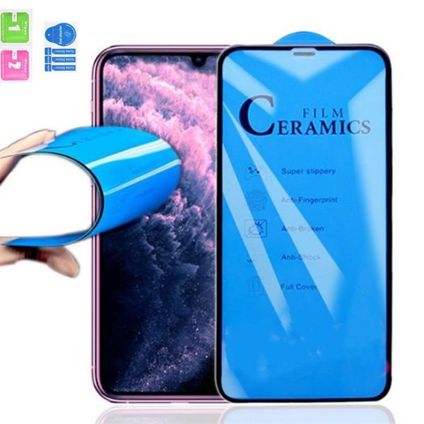 

ceramics screen protector soft film 9h full cover for iphone 11 pro max xs max xr x 8 7 plus 6 6s plus not tempered glass