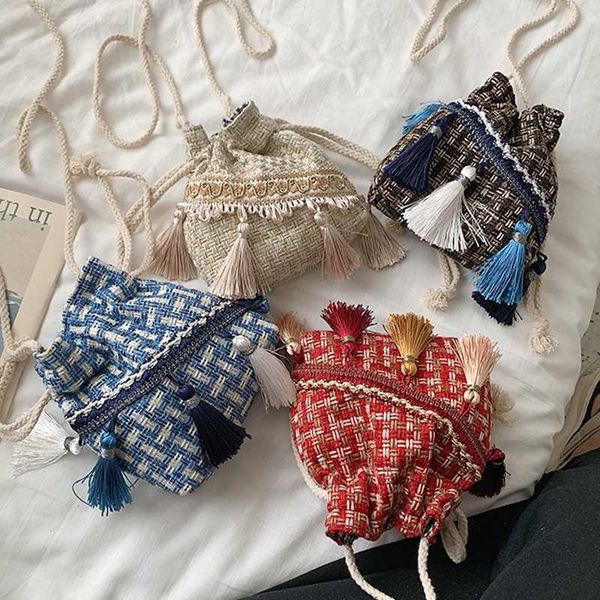 

2020 нового bucket bag женщин посланник сумки на ремне сумка кошелек кисточка малой мини сотовый телефон crossbody сумка для женщин
