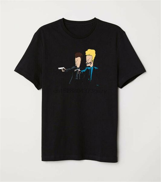 

pulp fiction parody in color beavis and butthead funny black t-shirt birthday gift tee shirt