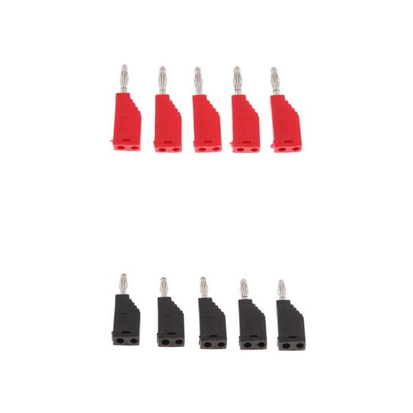 

10шт 4мм banana штекер для испытаний зонды meter instrument разъем черный красный