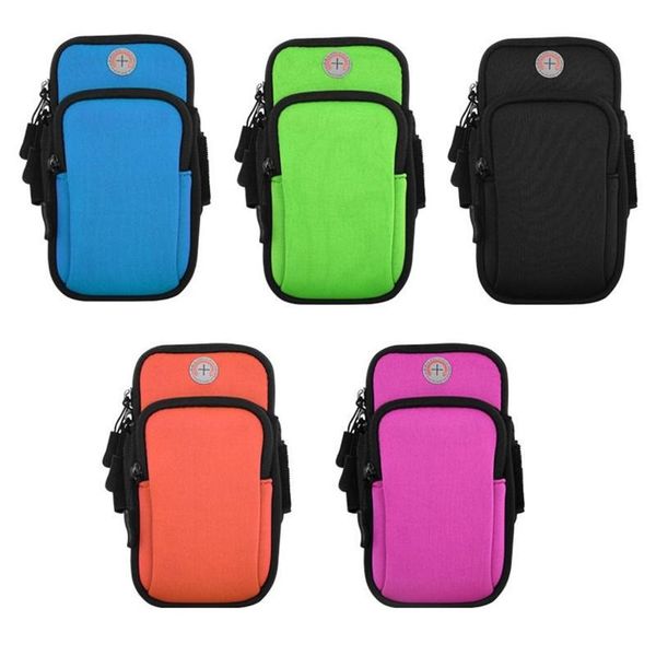 

waist bag sports armband case zippered fitness running arm band bag pouch jogging workout cover for mobile phone smartphone