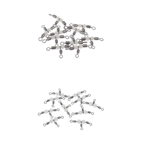 

20pcs luminous 3 way swivels connectors t-turn swivels freshwater saltwater