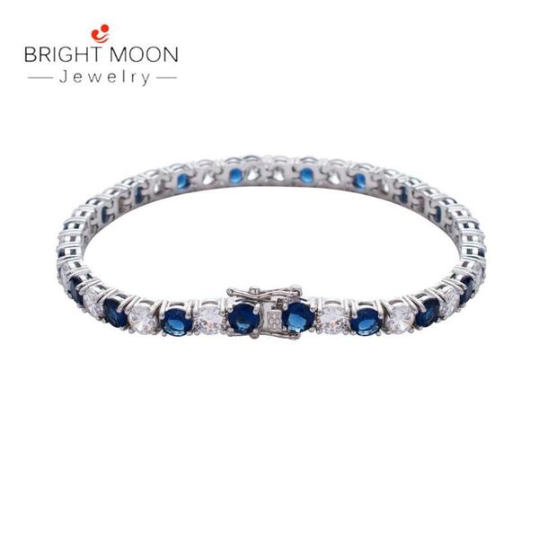 

link, chain bright moon europe and the united states blue white zircon color bracelet boutique, Black