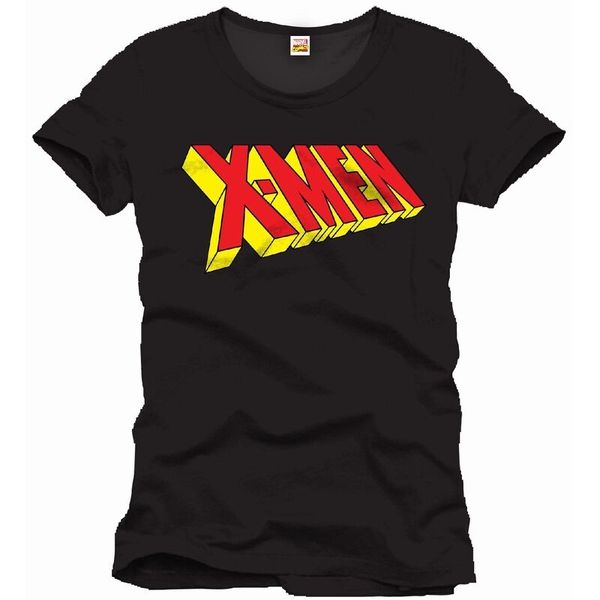 

official marvel comics: x-men 3d text logo black t-shirt (brand new) popular style man t-shirt tee