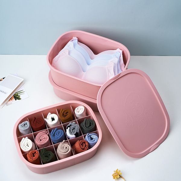 

underwear storage box multi-functional clothing sorting induction box sub-format storage household clothing dust