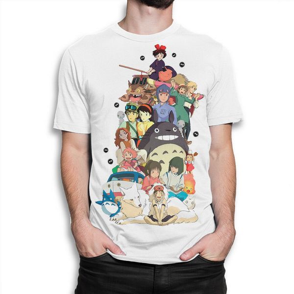 

studio ghibli combo t-shirt, хаяо миядзаки аниме tee, мужские женские все размеры подарка дня рождения tee shirt