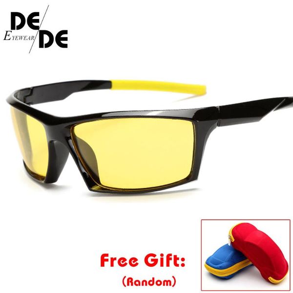 

night vision sunglasses men brand designer fashion polarized driving enhanced light anti-glare glasses hd goggles, White;black