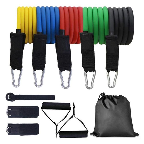 

11/12pcs fitness pull rope resistance bands fitness strength gym equipment elastic exercise bands set body workout equipment