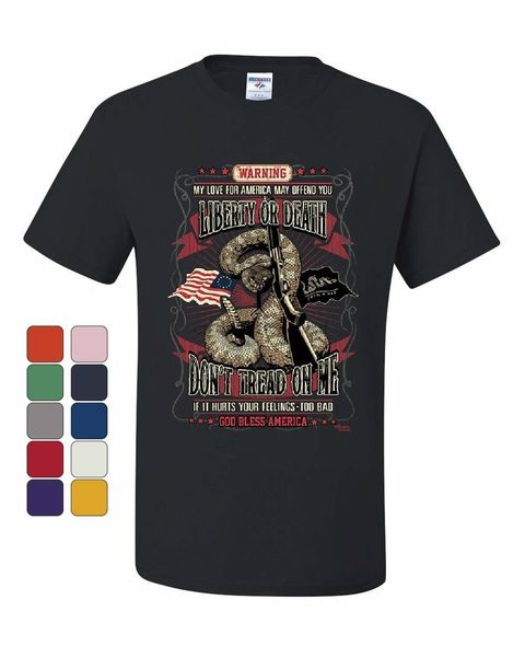 

свобода или смерть dont протектор на меня футболка gadsden флаг америки футболочку