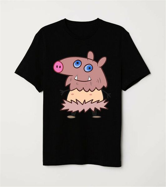 

demon slayer kimetsu no yaiba inosuke pig boy funny mashup black t-shirt for youth middle-age old age tee shirt