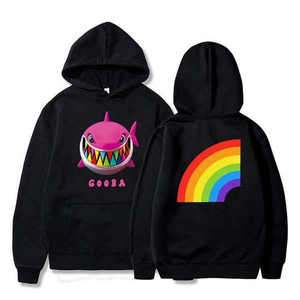 

6ix9ine gooba rainbow 3d printed hoodie sweatshirts men women fashion casual pullover harajuku streetwear plus size hoodies, Black