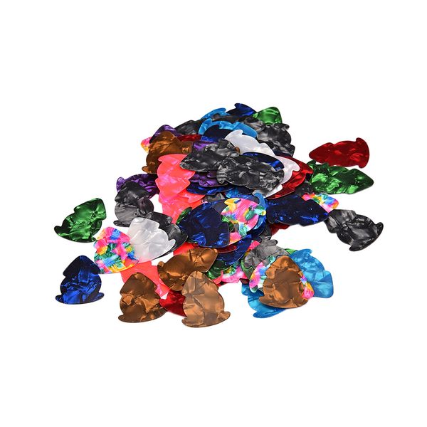 

100pcs colorful celluloid guitar/bass pick plectrum for string instrument